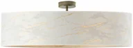 Lampy sufitowe - PLAFON W STYLU BOHO 80 CM BIAŁY Z MOTYWEM MARMURU LINDA MARBLE - miniaturka - grafika 1