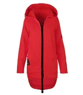 Bluzy damskie - Długa bluza damska z kapturem parka gruba ciepła-S - Empik - miniaturka - grafika 1