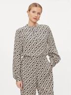 Bluzki damskie - Tommy Hilfiger Bluzka WW0WW41022 Beżowy Regular Fit - miniaturka - grafika 1