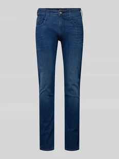 Jeansy o kroju slim fit z 5 kieszeniami model ‘ANBASS’ - Spodnie męskie - miniaturka - grafika 1