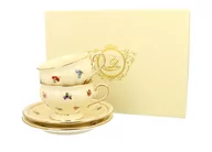 Filiżanki - Duo ENGLAND FILIŻANKI ZE SPODKIEM 2 SZTUKI 220 ML PORCELANA - miniaturka - grafika 1