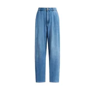 Spodnie damskie - jeans donna michael kors - pleated trouser jean - denim - miniaturka - grafika 1