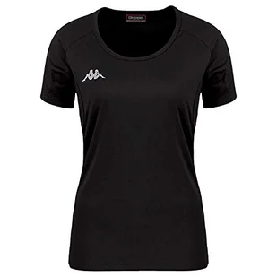 Kappa Kappa Damski T-shirt Fania Techniczny, czarny, 12Y 304TP50_913_12Y - Koszulki i topy damskie - miniaturka - grafika 1