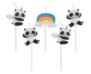 Godan Świeczki Pikery Rozmarzona Panda - 5 szt. SF-SPPA - Urodziny dziecka - miniaturka - grafika 1