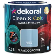 Farby wewnętrzne - Dekoral Satynowa farba lateksowa Clean & Color b$372$373kitny mu$374lin 2 5 l - miniaturka - grafika 1
