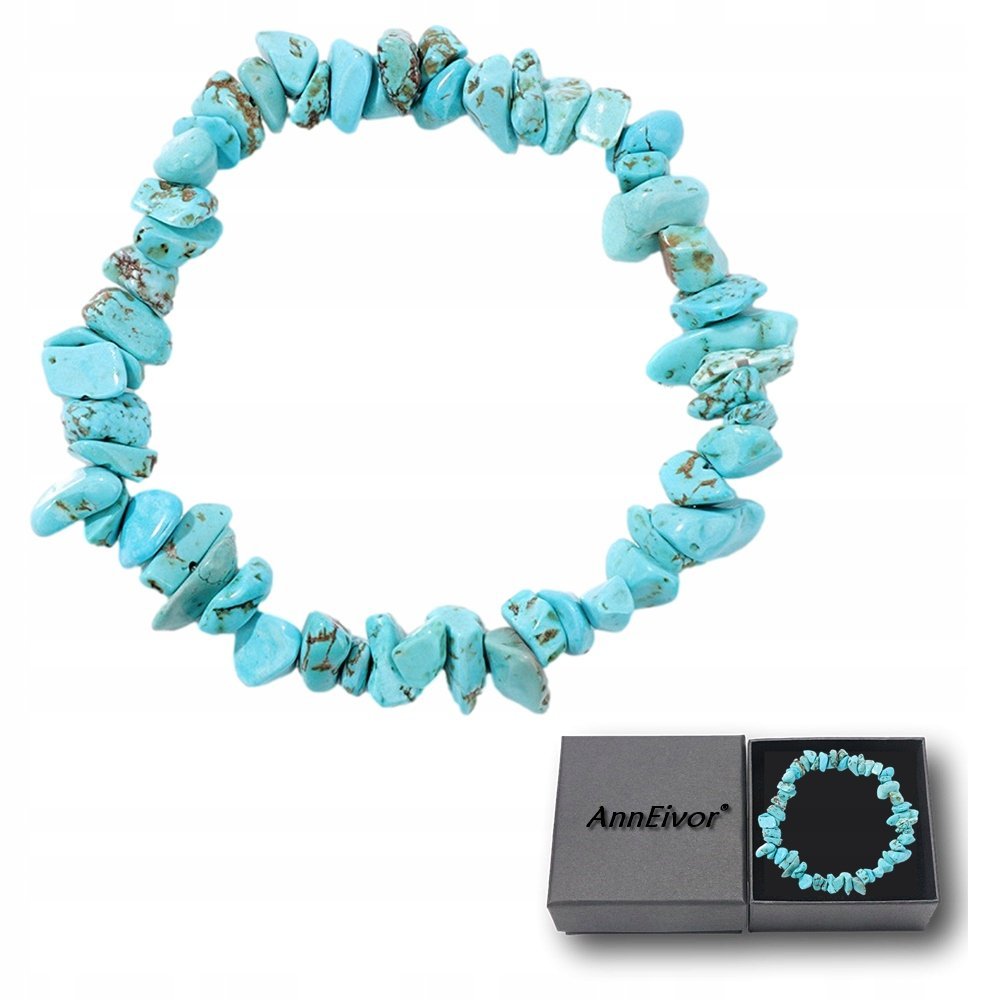 Bransoletka Uniseks Kamień Naturalny Turkus Koraliki 5-8 mm Regulowana