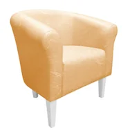 Fotele - ATOS Fotel Milo AL10 piasek nogi 20 białe - miniaturka - grafika 1