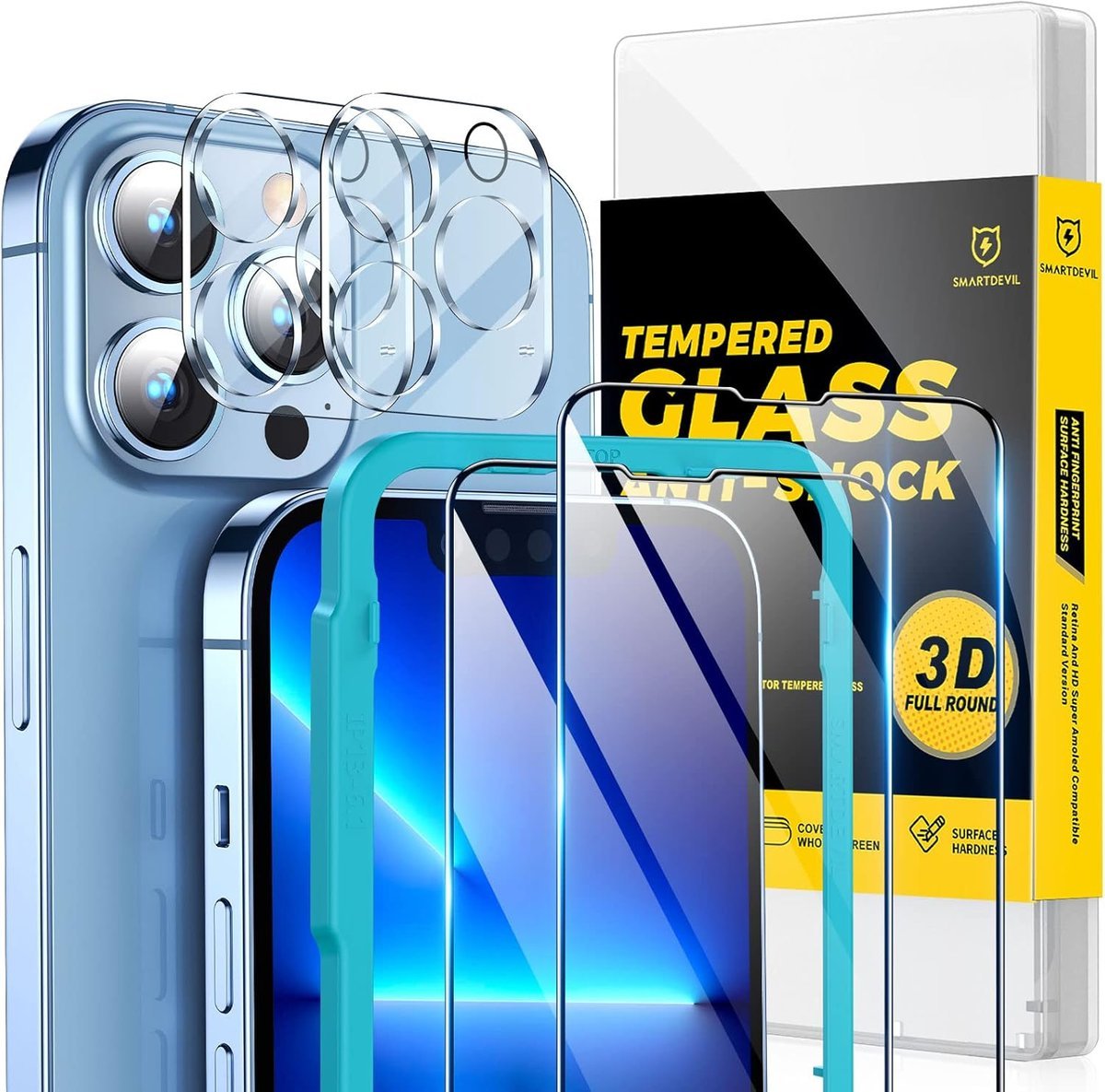 SMARTDEVIL Szkło Hartowane 9H Do iPhone 13 Pro Max 6,7 cala Zestaw 2 Sztuki
