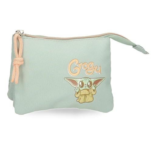 Joumma Star wars Grogu Portfel Zielony 14x10x3,5 cms Poliester, Zielony, portmonetka