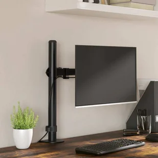 Uchwyt do monitora czarny stalowy VESA 75/100 mm - Uchwyty do monitorów - miniaturka - grafika 1