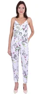 Kombinezony - John Zack Biały kombinezon, spodnium - rośliny L - miniaturka - grafika 1