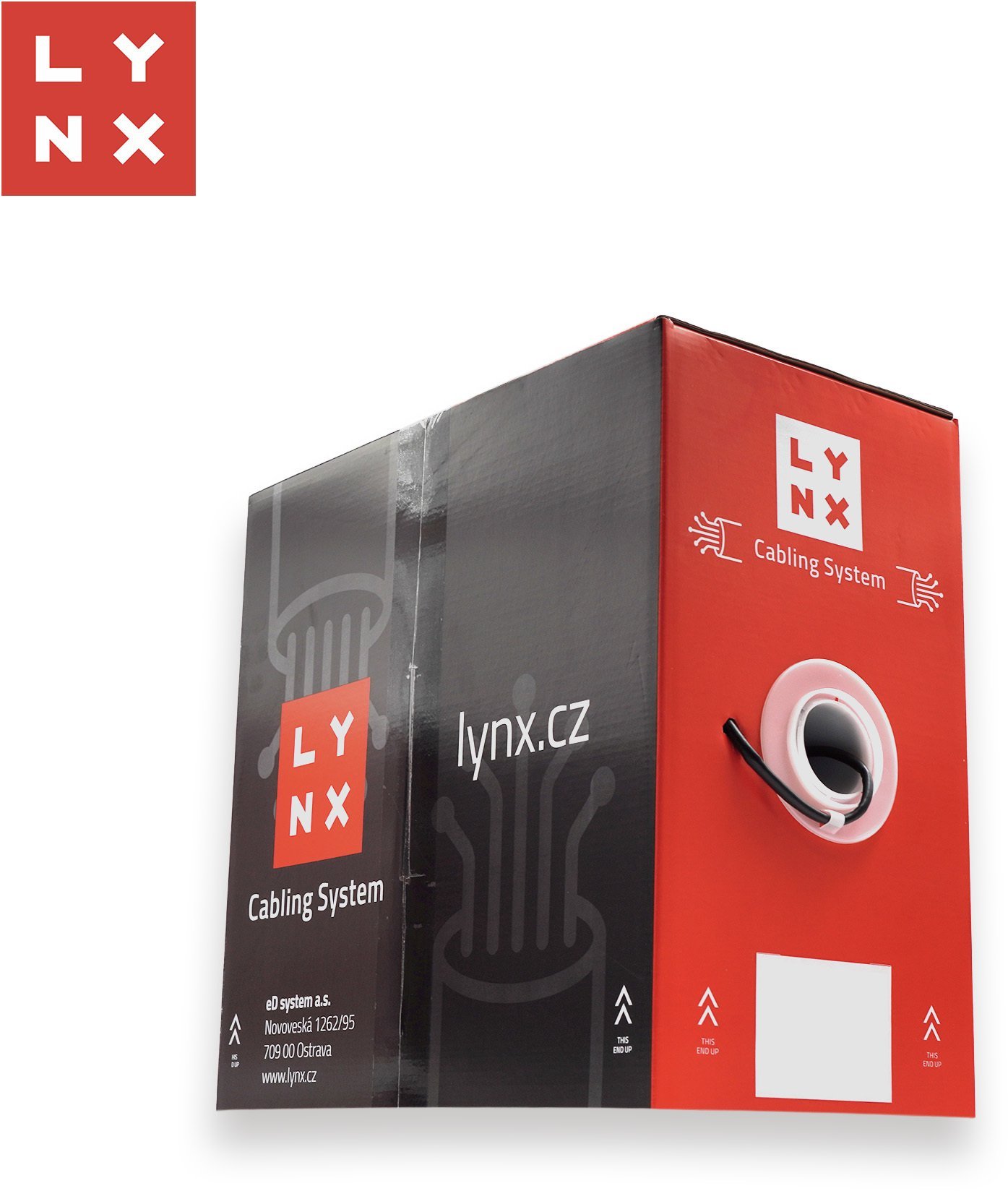 Lynx CS LYNX UTP kabel Cat5e, PE Fca, miedziowany, zewnętrzny, czarny, box 305m LX-SLD-UTP5E-PE-BK