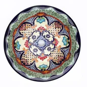 Umywalki - Meksykańska ceramiczna umywalka wpuszczana w blat Juanetta – duża okrągła umywalka łazienkowa 43 x 13 cm Umywalka dekoracyjna - miniaturka - grafika 1