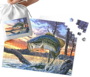 PUZZLE TRADYCYJNE - RYBY WĘDKOWANIE DLA FANA WĘDKOWANIA 110EL + WORECZEK - Puzzle - miniaturka - grafika 1