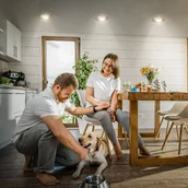 Oprawy, klosze i abażury - Briloner Oprawa wpuszczana LED Klira, matowy nikiel, Ø9cm, IP44, ściemniana, 3 szt - miniaturka - grafika 1