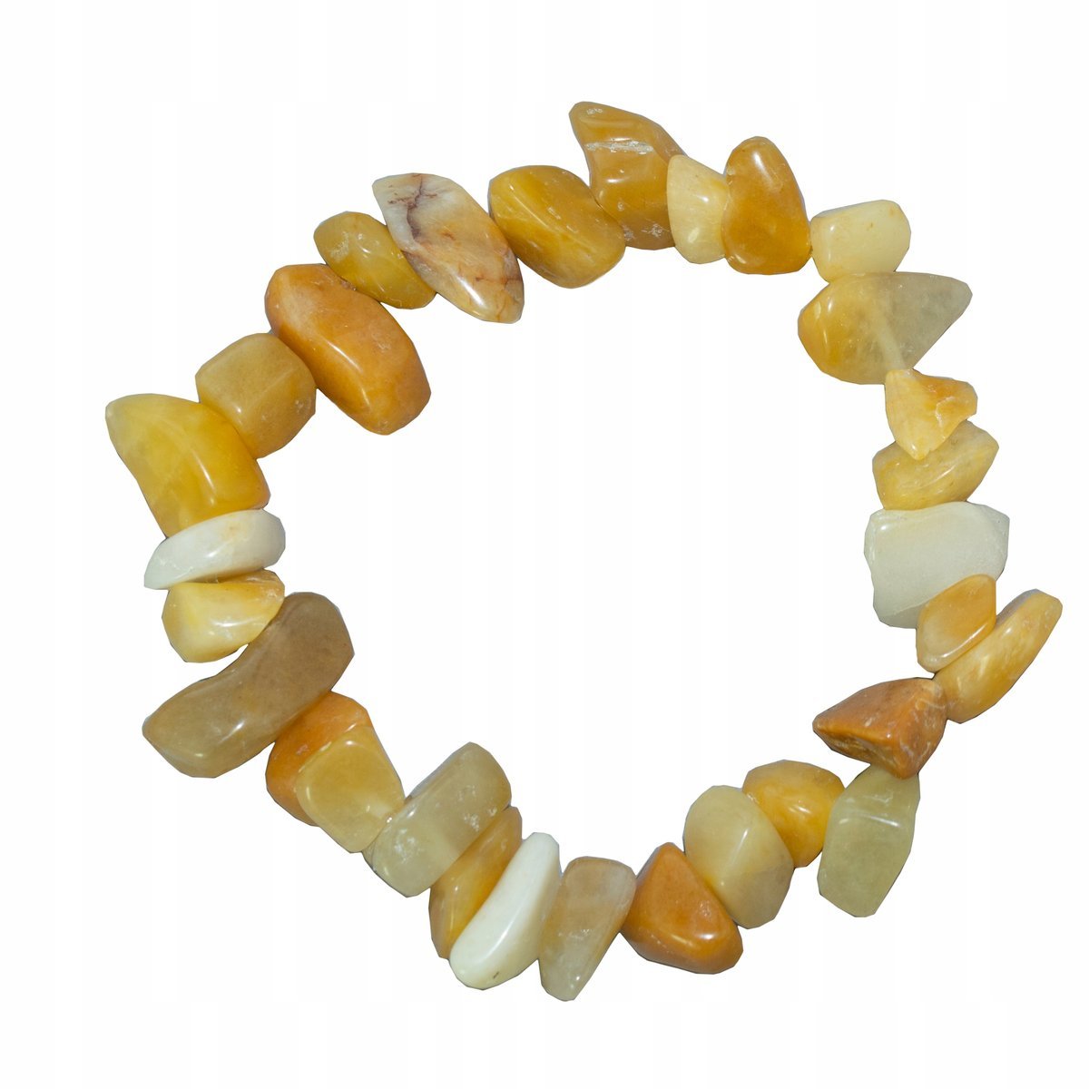 Bransoletka ŻÓŁTY TOPAZ nieregularny 8x12mm