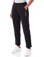 Spodnie damskie - Emporio Armani Damskie spodnie dresowe z mankietami Iconic Terry, czarny, S - miniaturka - grafika 1
