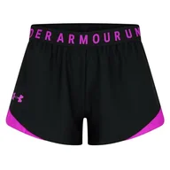 Spodenki damskie - Under Armour Tech Play Up Szorty - Czarne//Super Różowe - XXL - miniaturka - grafika 1