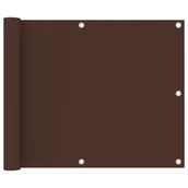 Parawany - vidaXL Parawan balkonowy, brązowy, 75x500 cm, tkanina Oxford vidaXL - miniaturka - grafika 1