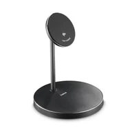Ładowarki do telefonów - Ładowarka indukcyjna Hama stand Qi2 Fast Charge 15W, czarna - miniaturka - grafika 1