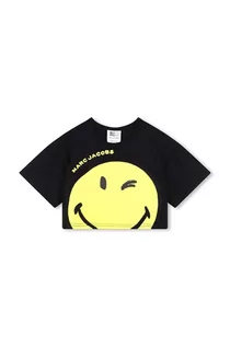 Koszulki dla dziewczynek - Marc Jacobs t-shirt bawełniany dziecięcy x Smiley kolor czarny - grafika 1