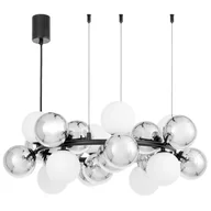Lampy sufitowe - NOWOCZESNA LAMPA WISZĄCA CZARNA SAONA W24 - miniaturka - grafika 1