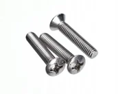 Śruby i nakrętki - M5x40 ŚRUBA STOŻKOWA KRZYŻAK łeb soczewkowy NIERDZEWNA A2 966 (10) - miniaturka - grafika 1