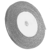 Opakowania i torebki na prezenty - Wstążka Brokatowa srebrna 6mm - miniaturka - grafika 1