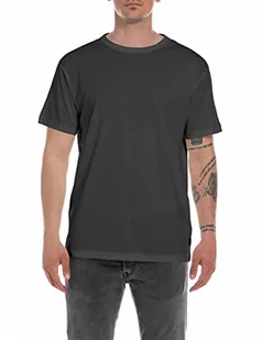 Replay T-shirt męski z krótkim rękawem z bawełny organicznej, 391 Dark Grey, XL - Koszulki męskie - miniaturka - grafika 1