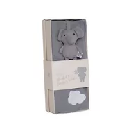 Łamigłówki - Zestaw upominkowy - kocyk i zawieszka do smoczka słoń, Jabadabado - miniaturka - grafika 1
