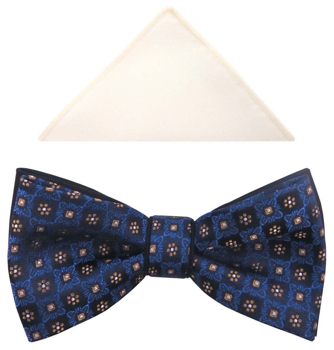 Granatowa mucha męska w drobne wzory A215