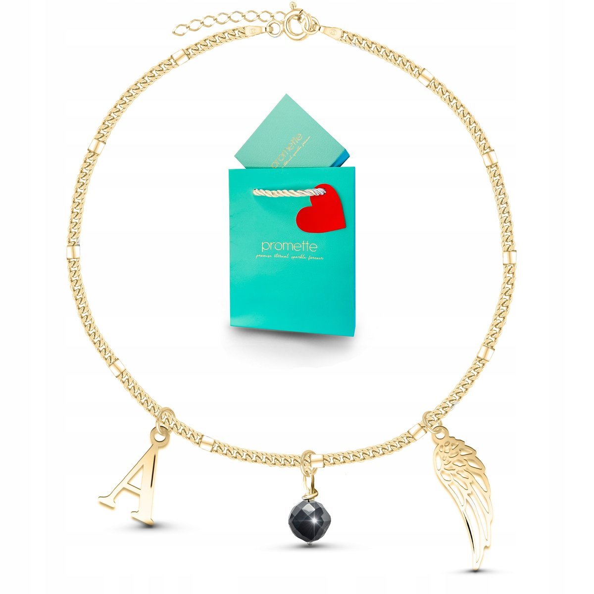 Czarny turmalin bransoletka srebrna damska pozłacana kamień naturalny 925