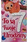 Kartki okolicznościowe i zaproszenia - karnet urodziny 7 dziewczynka - miniaturka - grafika 1
