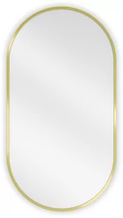 Mexen Loft lustro łazienkowe owalne 75 x 40 cm, rama złota - 9851-075-040-000-50 - Lustra - miniaturka - grafika 1