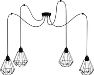 Lampy sufitowe - Lampa wisząca Solar Lampa loft diament 4 płomienna pająk - miniaturka - grafika 1