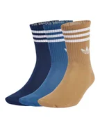 Skarpetki damskie - adidas Zestaw 3 par wysokich skarpet unisex 3-Stripes JZ4941 Kolorowy - miniaturka - grafika 1