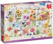 Puzzle - Jumbo Puzzle 1000 PC Znaczki z letnimi kwiatami G3 - miniaturka - grafika 1