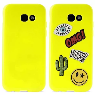 Puro PURO Patch Mania - Etui Samsung Galaxy A3 (2017) w zestawie 5 naklejek (żółty) SGGA317PM1GRN - Etui i futerały do telefonów - miniaturka - grafika 2