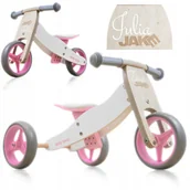 Rowerki trójkołowe - Rowerek Biegowy Trójkołowy Drewniany Prezent na Roczek dla Dziewczynki Imię - miniaturka - grafika 1