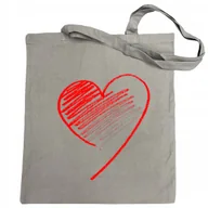 Torby i wózki na zakupy - Walentynki Torba na zakupy nadruk Czerwone Serce - miniaturka - grafika 1