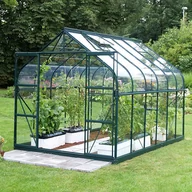 Szklarnie ogrodowe - VITAVIA szklarnia ogrodowa Diana 9900, zielona - (9,9 m2; 2,57 x 3,83 m) szkło hartowane + baza - miniaturka - grafika 1