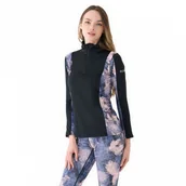 Bluzy damskie - Damska bluza treningowa Roxy Daybreak Half Zip - granatowa - ROXY - miniaturka - grafika 1
