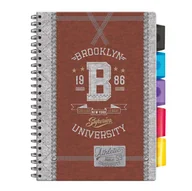 Notesy i bloczki - Kołonotatnik z zakładkami A4, Brooklyn University - miniaturka - grafika 1