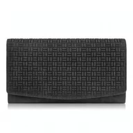 Portfele - PORTFEL DAMSKI SKÓRZANY W STYLU VINTAGE DUŻY CZARNY PAOLO PERUZZI T-109-HBL - miniaturka - grafika 1