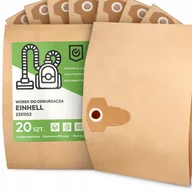 Worki do odkurzaczy - 20x Worek do Odkurzacza Einhell 2351152 Papierowy 2-Warstwy Torba Worki 2A - miniaturka - grafika 1