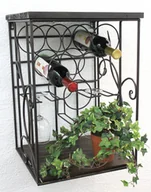 Butelki termiczne - DanDiBo stojak na wino metalowa ściana z uchwytem na kieliszki drewniana półka HX12981 stojak na butelki 53 cm uchwyt na butelki montaż ścienny - miniaturka - grafika 1