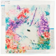 Zabawki kreatywne - HAFT DIAMENTOWY MOZAIKA DIAMOND PAINTING ZESTAW 5D JEDNOROŻEC - miniaturka - grafika 1