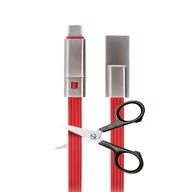 Kable USB - Forever Kabel typ-C naprawialny czerwony 1,5m 1,5A GSM094337 - miniaturka - grafika 1
