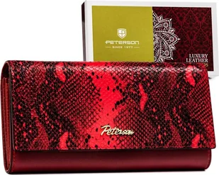 Peterson Duży portfel damski z wężowym wzorem Peterson NoSize - Portfele - miniaturka - grafika 1