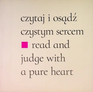 Czytaj i osądź czystym sercem - Książki o kulturze i sztuce - miniaturka - grafika 1